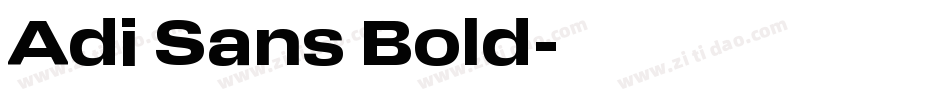 Adi Sans Bold字体转换